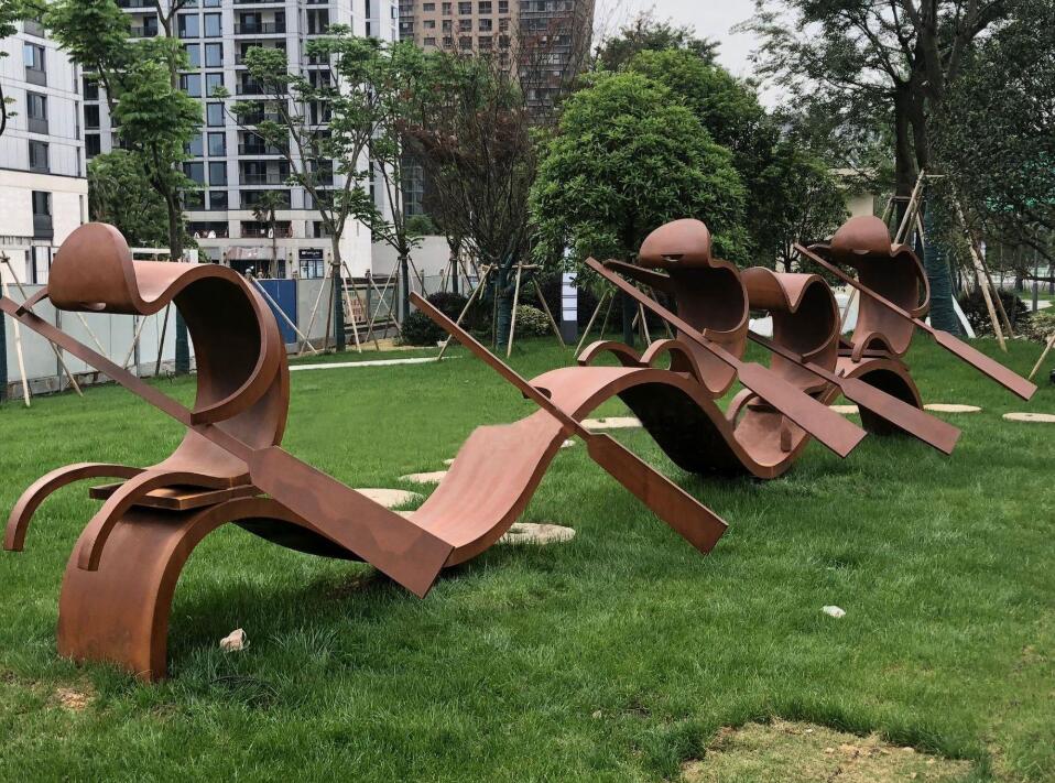 望城锈钢板造型